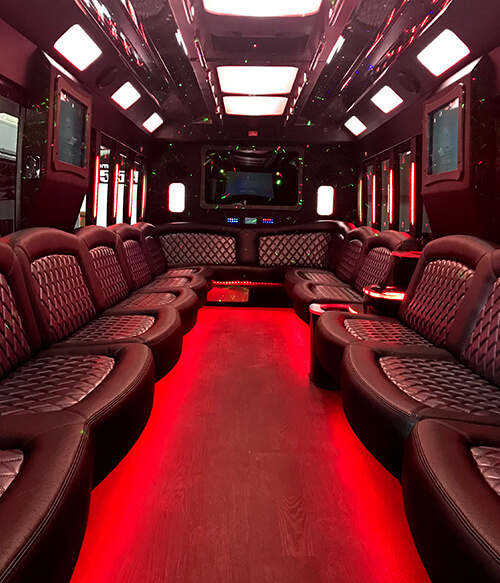 Features equipped in a party bus